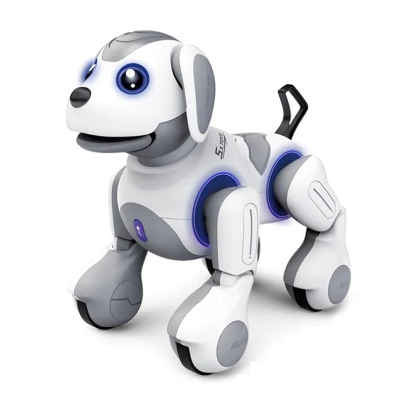 Песик на радиоуправлении Smart robot dog песни/движется White/Gray (152534)