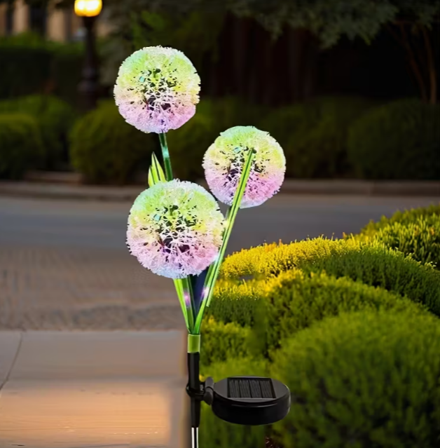 Ліхтар садовий сонячний Кульбаба для різнокольорового підсвічування для саду і газону 2 режими (1705) - фото 6 Ліхтар садовий сонячний Кульбаба для різнокольорового підсвічування для саду і газону 2 режими (1705) - фото 6