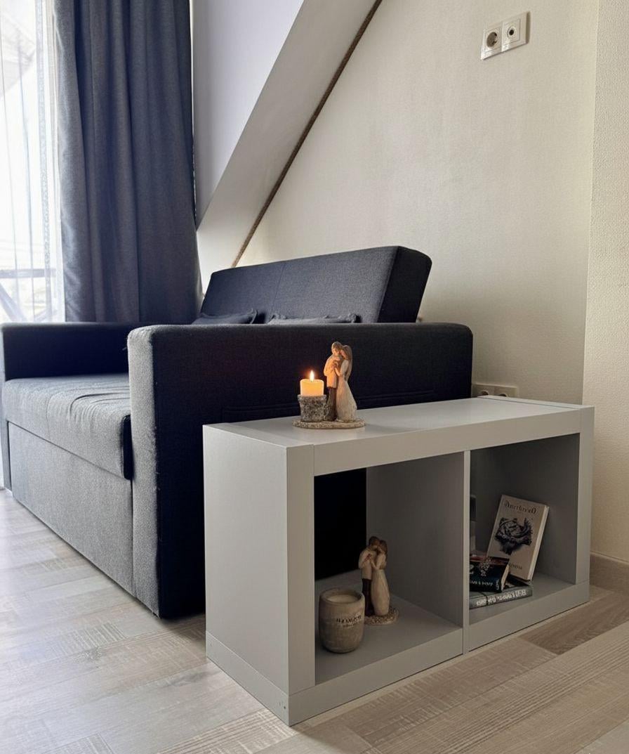 Тумба у вітальню Inteo Мікс 1х2 50 мм 792х438х290 мм Платиновий сірий (33232940)