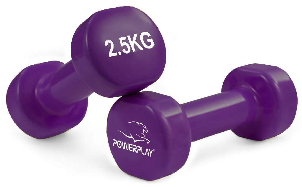Гантели виниловые PowerPlay 4125 Achilles 2,5 кг 2 шт. Фиолетовый (3070020939) Гантели виниловые PowerPlay 4125 Achilles 2,5 кг 2 шт. Фиолетовый (3070020939)