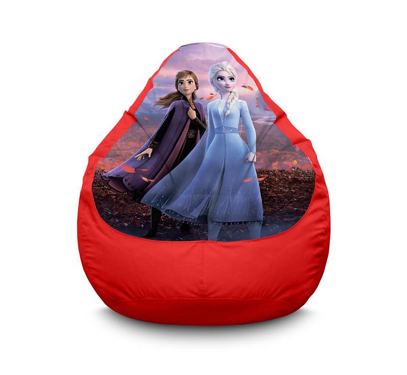 Кресло мешок Frozen Elsa and Anna Оксфорд XXL 90х125 см Красный