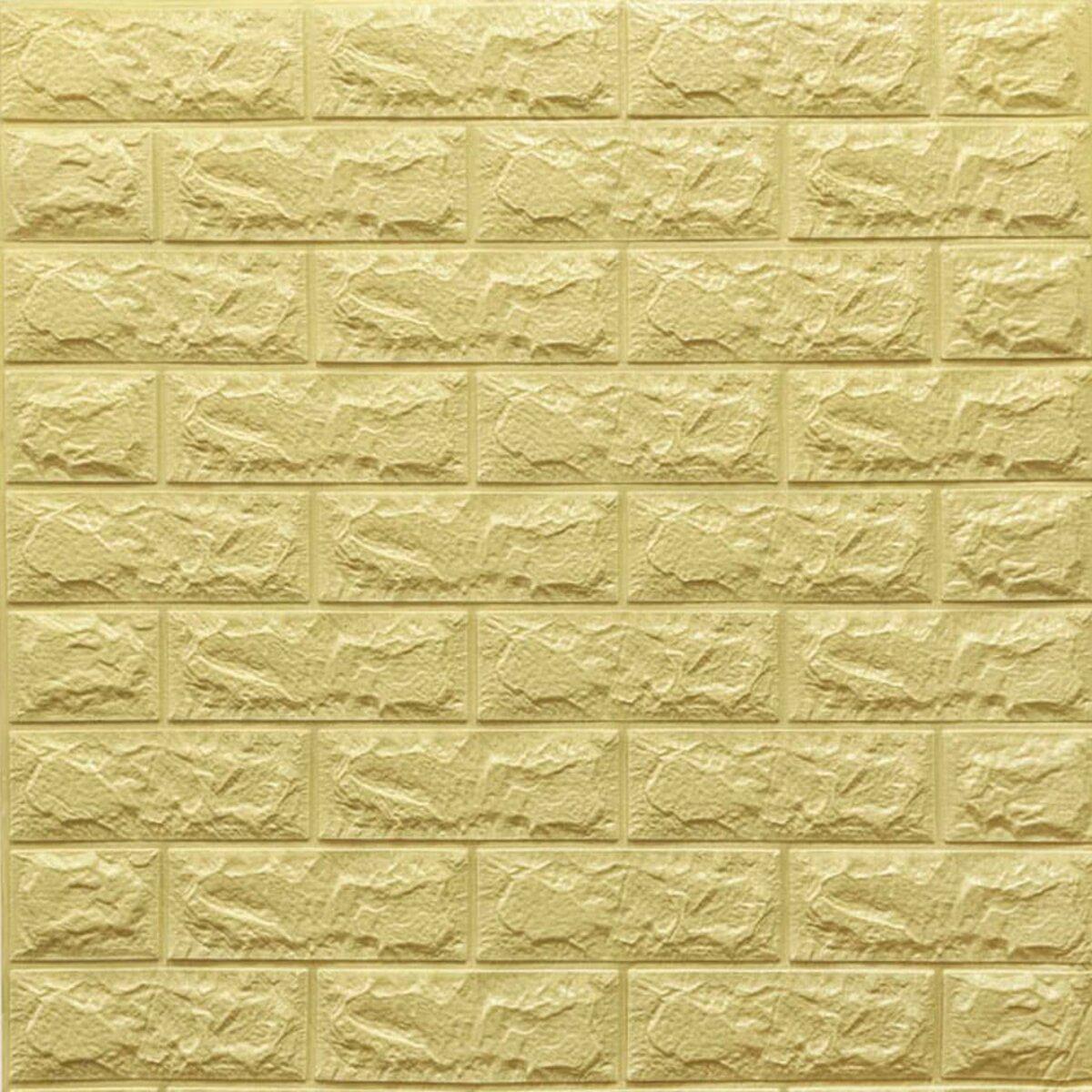 3D-панель самоклеящаяся под кирпич 700x770x7 мм Желто-песочный (SW-00000046)