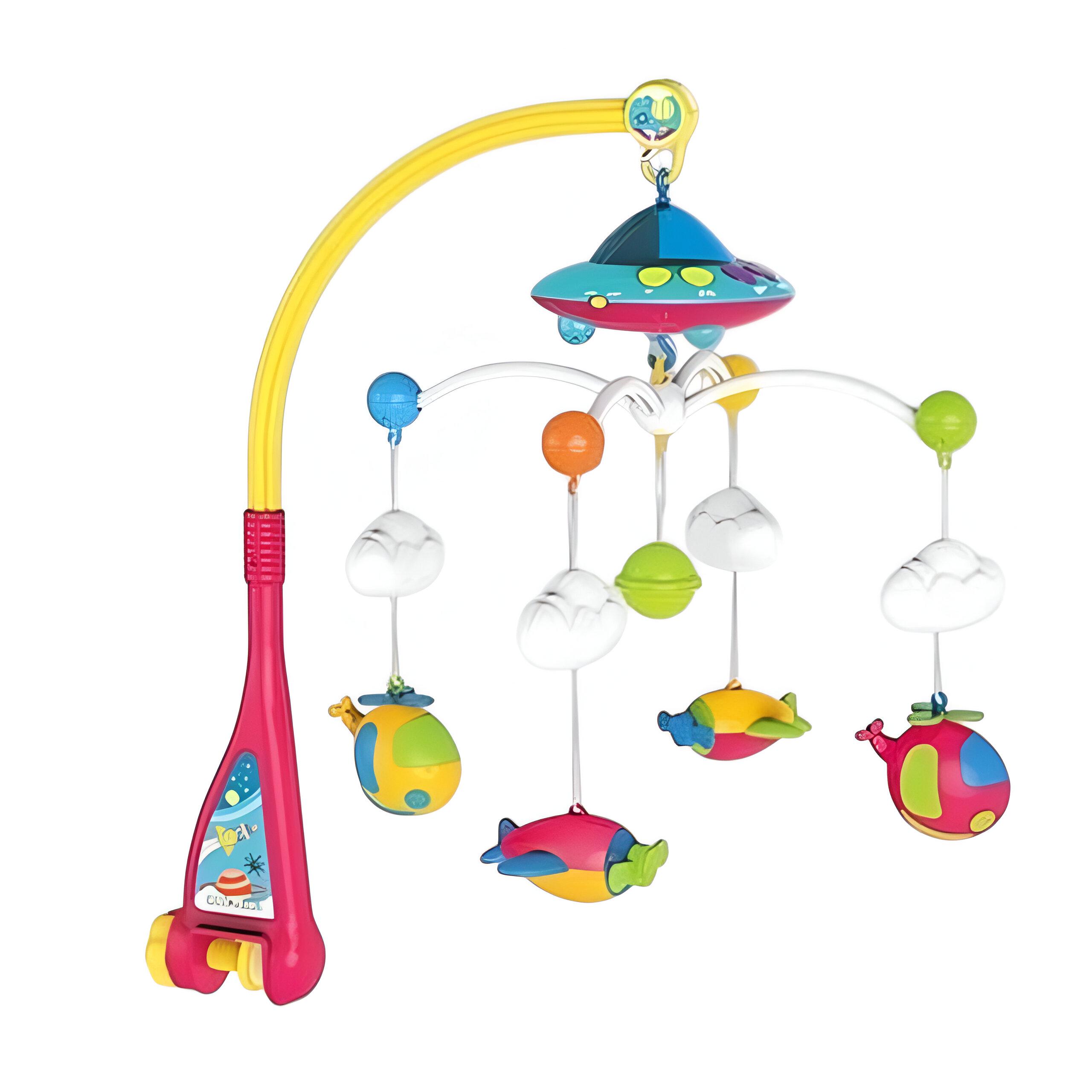 Карусель музыкальная НЕ 0304 с проекцией и пультом 4 подвески Разноцветный (28119019)