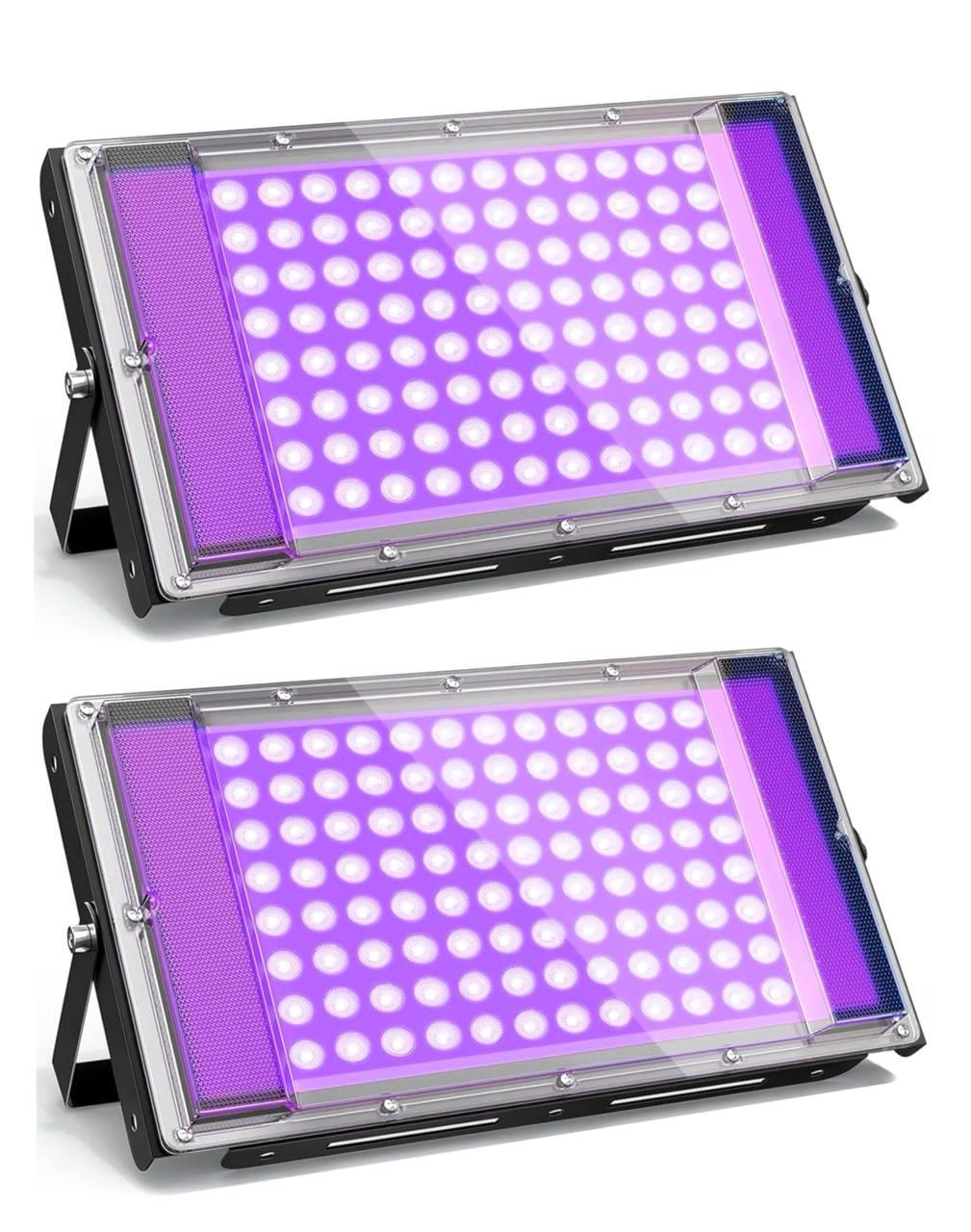 Набор ультрафиолетовых прожекторов 100W LED IP66 2 шт. (10/1016)