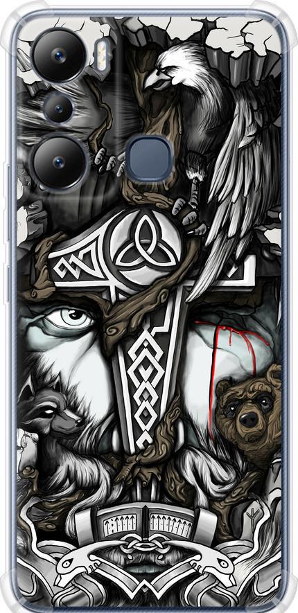 Чехол на Infinix Hot 20i Тату Викинг (4098sp-2964-42517)