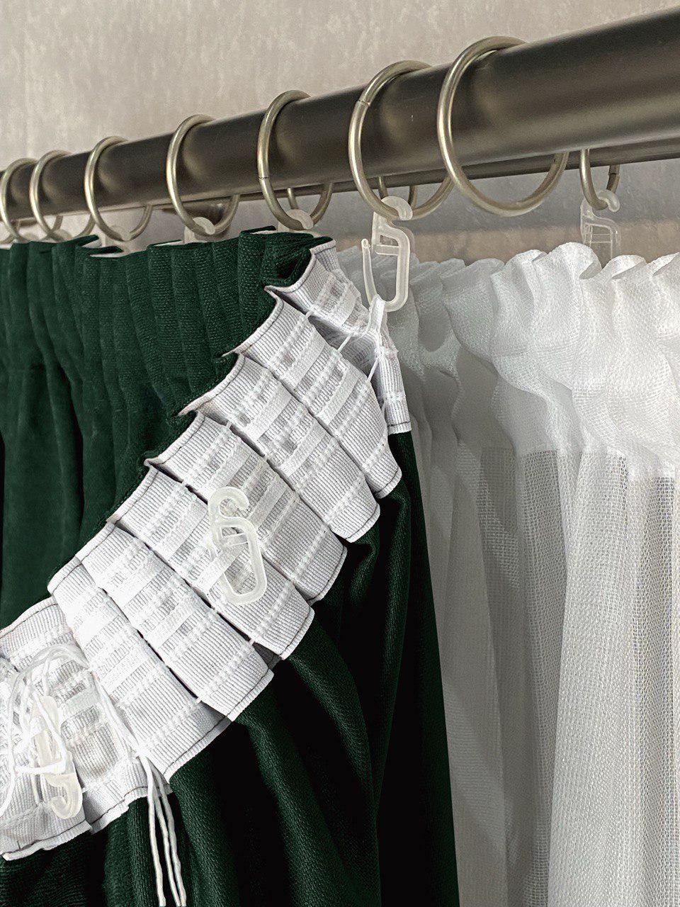 Комплект штор Diamond микровелюр 150х280 см 2 шт. Изумрудный - фото 2 Комплект штор Diamond микровелюр 150х280 см 2 шт. Изумрудный - фото 2