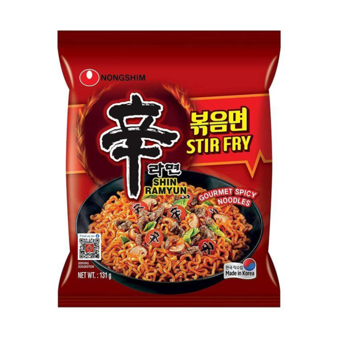 Локшина корейська Nongshim Шин Рамьйон Якісоба Стір-Фрай гостра 131 г (8801043061674)