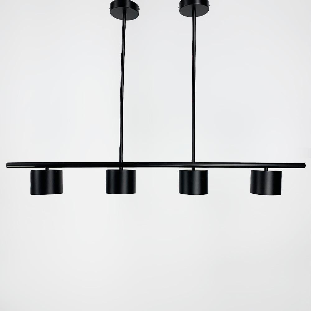 Люстра удлиненная CLYDE с 4-ю спотами Черный (MJ 118/4 BK) - фото 1