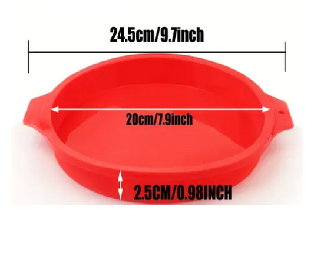 Форма силиконовая круглая для пирогов и тортов с ручками 20 см Красный (SAM-08911) - фото 3 Форма силиконовая круглая для пирогов и тортов с ручками 20 см Красный (SAM-08911) - фото 3