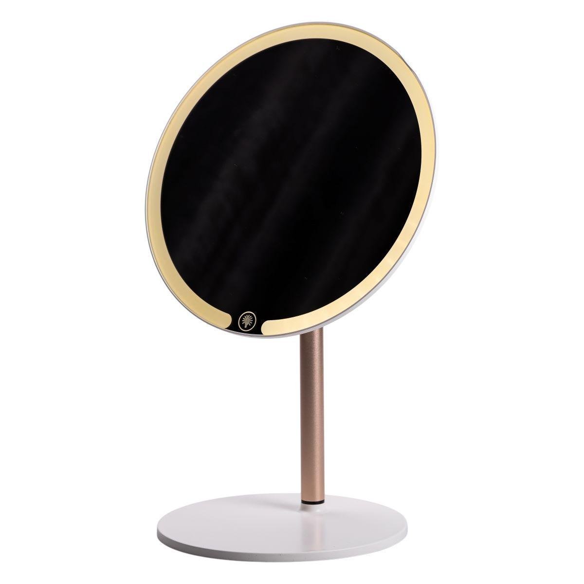 Зеркало косметическое с подсветкой круглое настольное HP-10-7AW Ø21 см Белый (A-033798) - фото 4 Зеркало косметическое с подсветкой круглое настольное HP-10-7AW Ø21 см Белый (A-033798) - фото 4