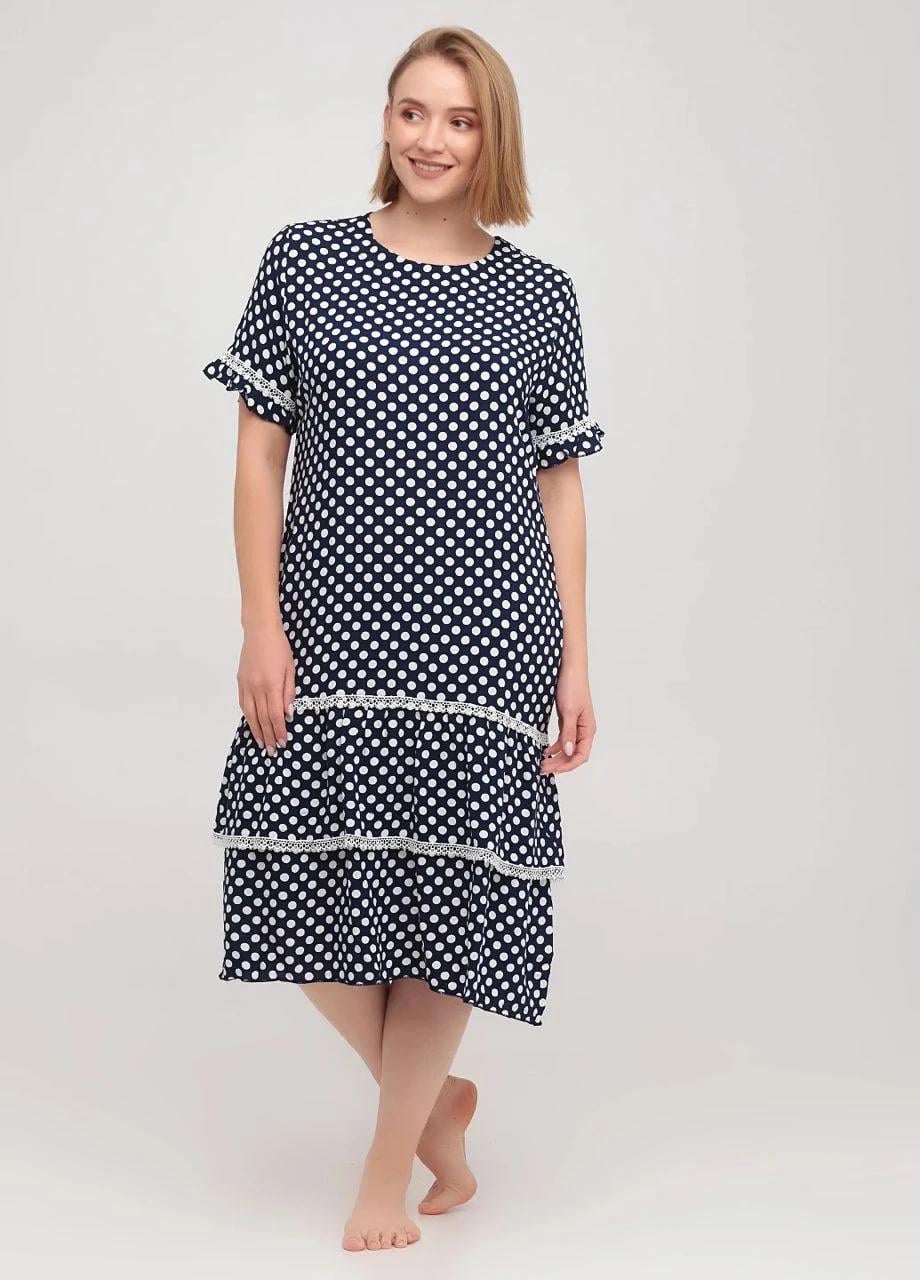 Платье İmajinal хлопок р. 54 Синий (82199-1-54)