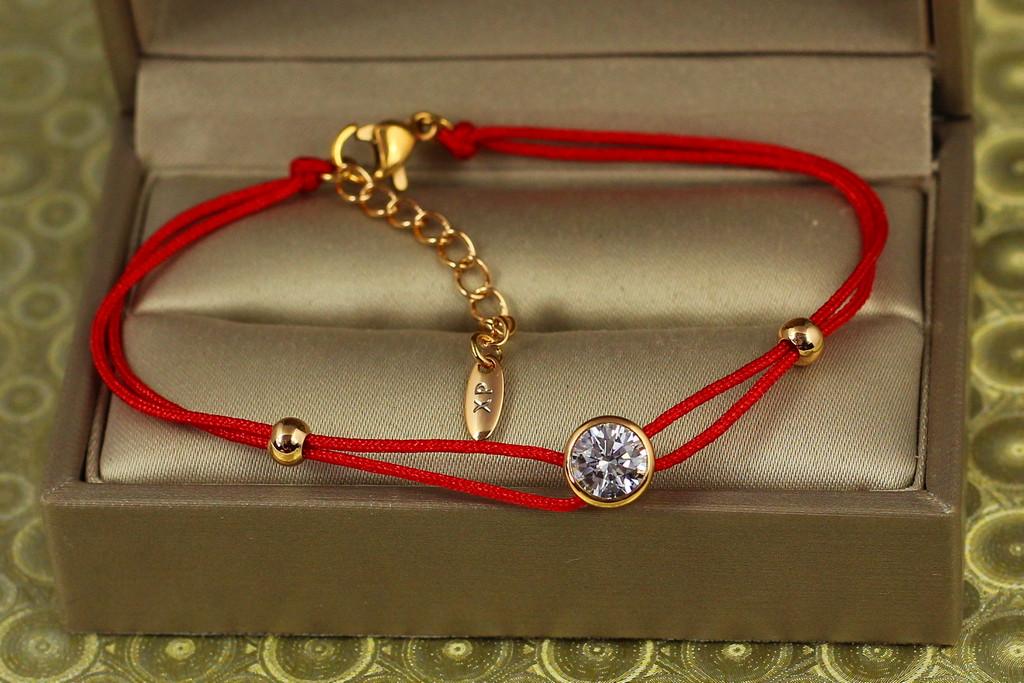 Браслет Xuping Jewelry красная нить с камнем в ободке 17 см 7 мм Золотистый (2629127077) Браслет Xuping Jewelry красная нить с камнем в ободке 17 см 7 мм Золотистый (2629127077)
