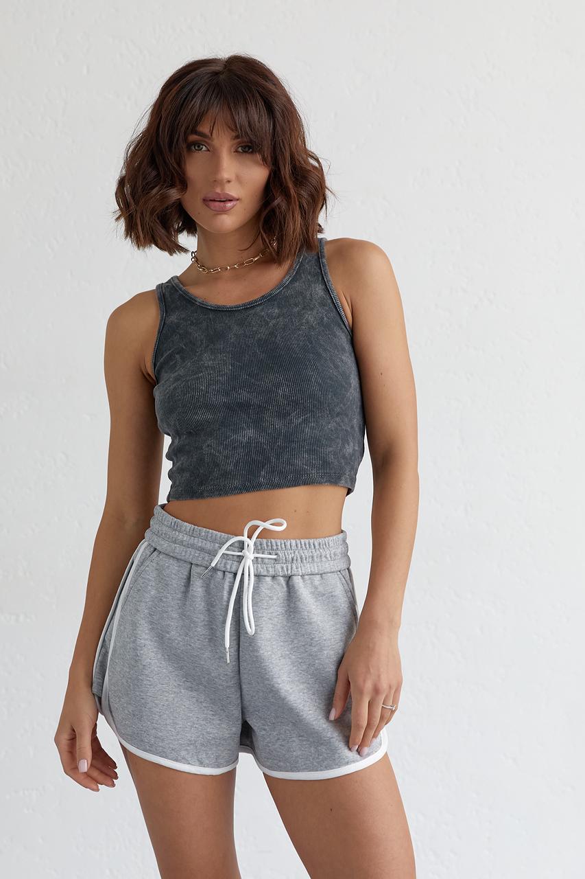 Майка женская в технике тай-дай L Темно-серый (10806235) Майка женская в технике тай-дай L Темно-серый (10806235)