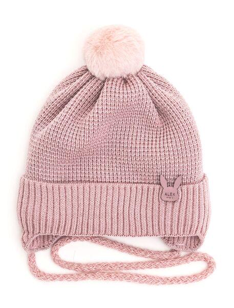 Шапка детская для девочек Леди D996 хлопок 40-44 см Пудровый