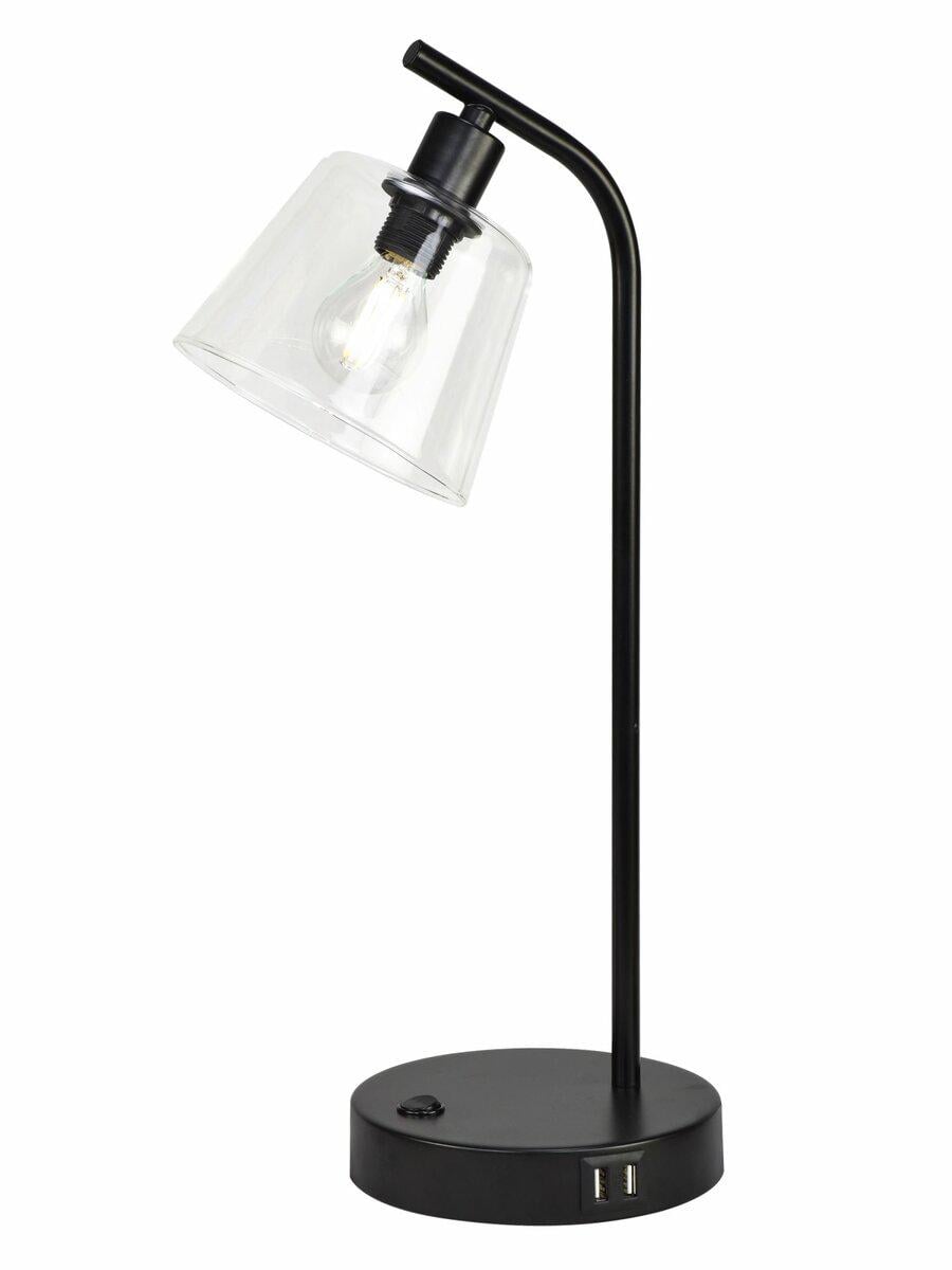 Настольная лампа декоративная Light House SRS-20044 BK плафон прозрачный Черный