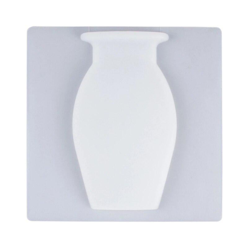 Ваза для квітів настінна самоклеюча силіконова 15х15 см Білий (R9523)