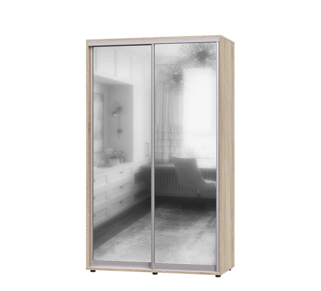 Шкаф-купе двухдверный Эверест ШК-01 130х60х220 см Дуб Сонома (06875)