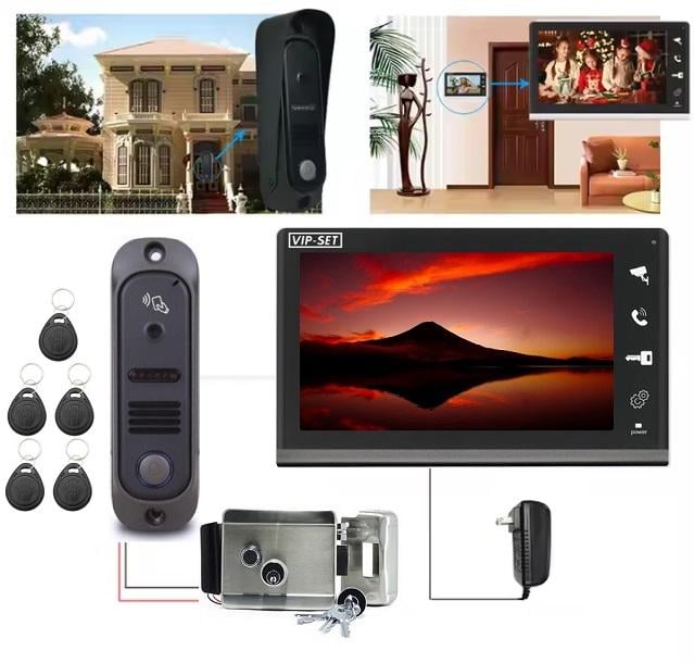 Комплект видеодомофона VIP-SET AD-770B Kit box с встроенным RFID-считывателем для офиса/квартиры/дома/склада (77072) - фото 3