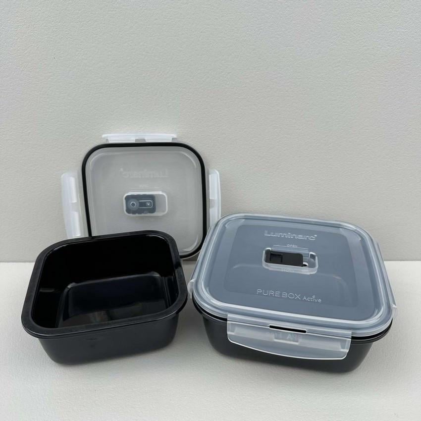 Набір квадратних контейнерів Luminarc Pure Box Active V1474/1475 760/1220 мл Black (2691604493)