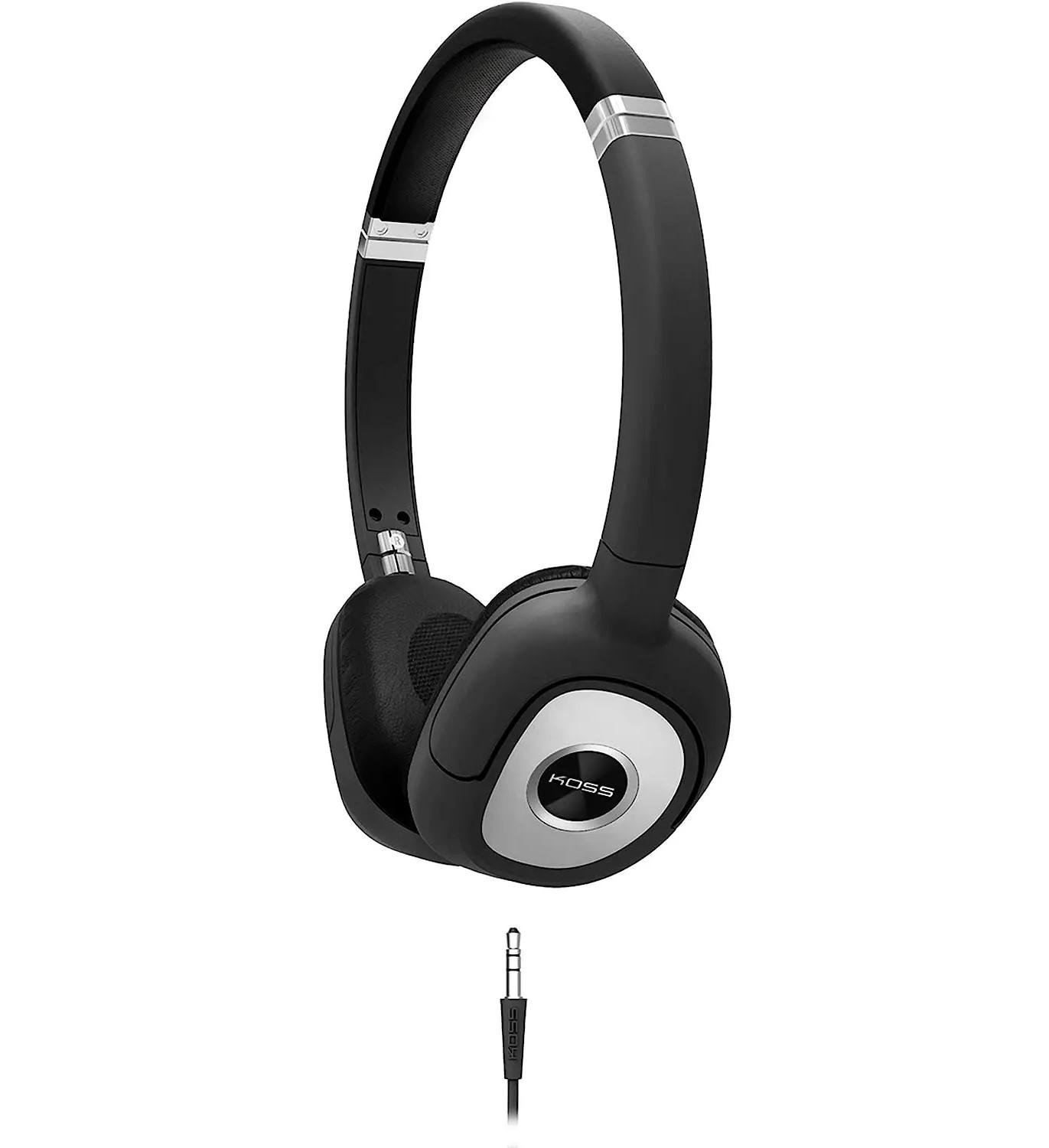 Навушники On-Ear Koss SP330 mini-jack 3,5 мм 1,4 м Чорний із сірим (186230.101)