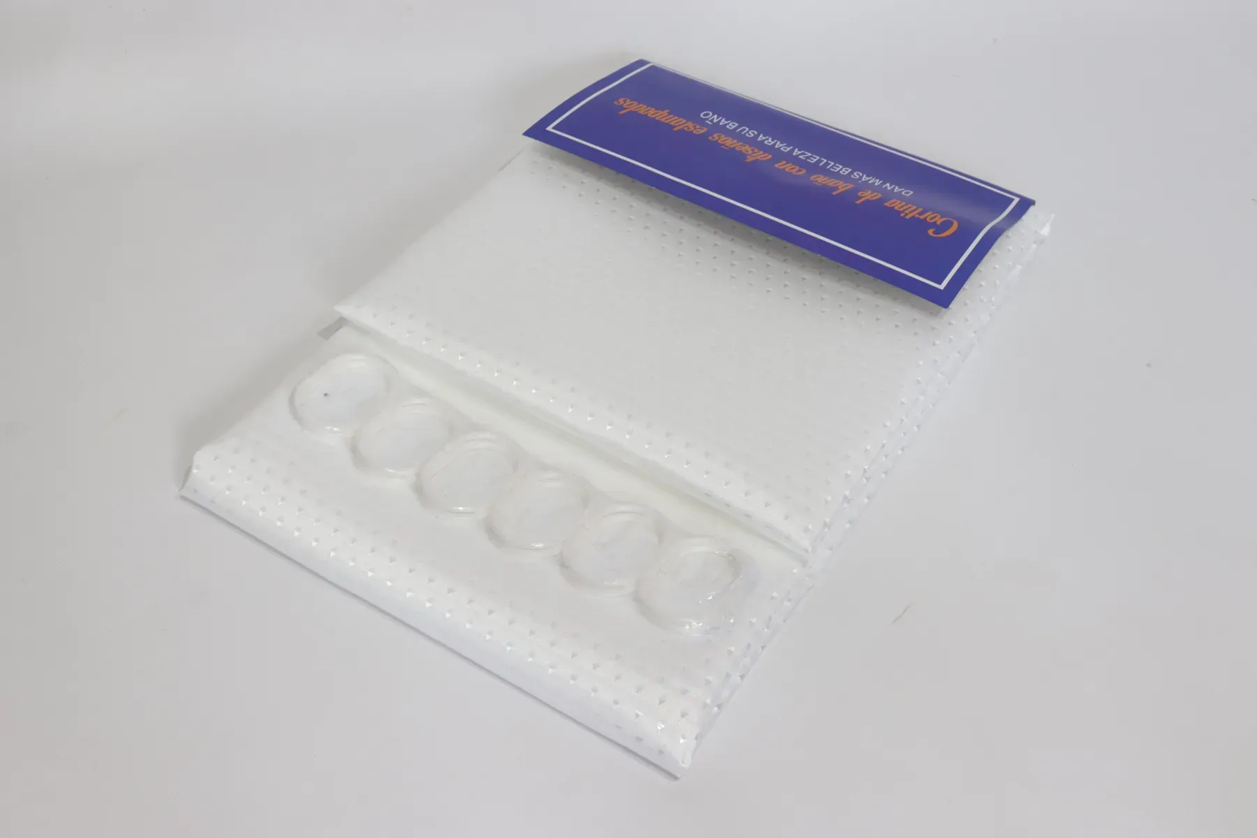 Шторка для ванной с кольцами однотонная 240х180 см Белый (5314/white)