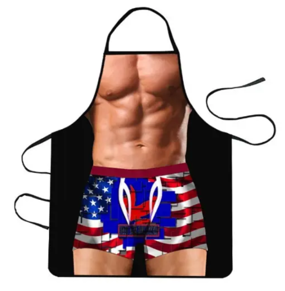 Фартух з приколом Торс 73х57 см Різнокольоровий (49975)