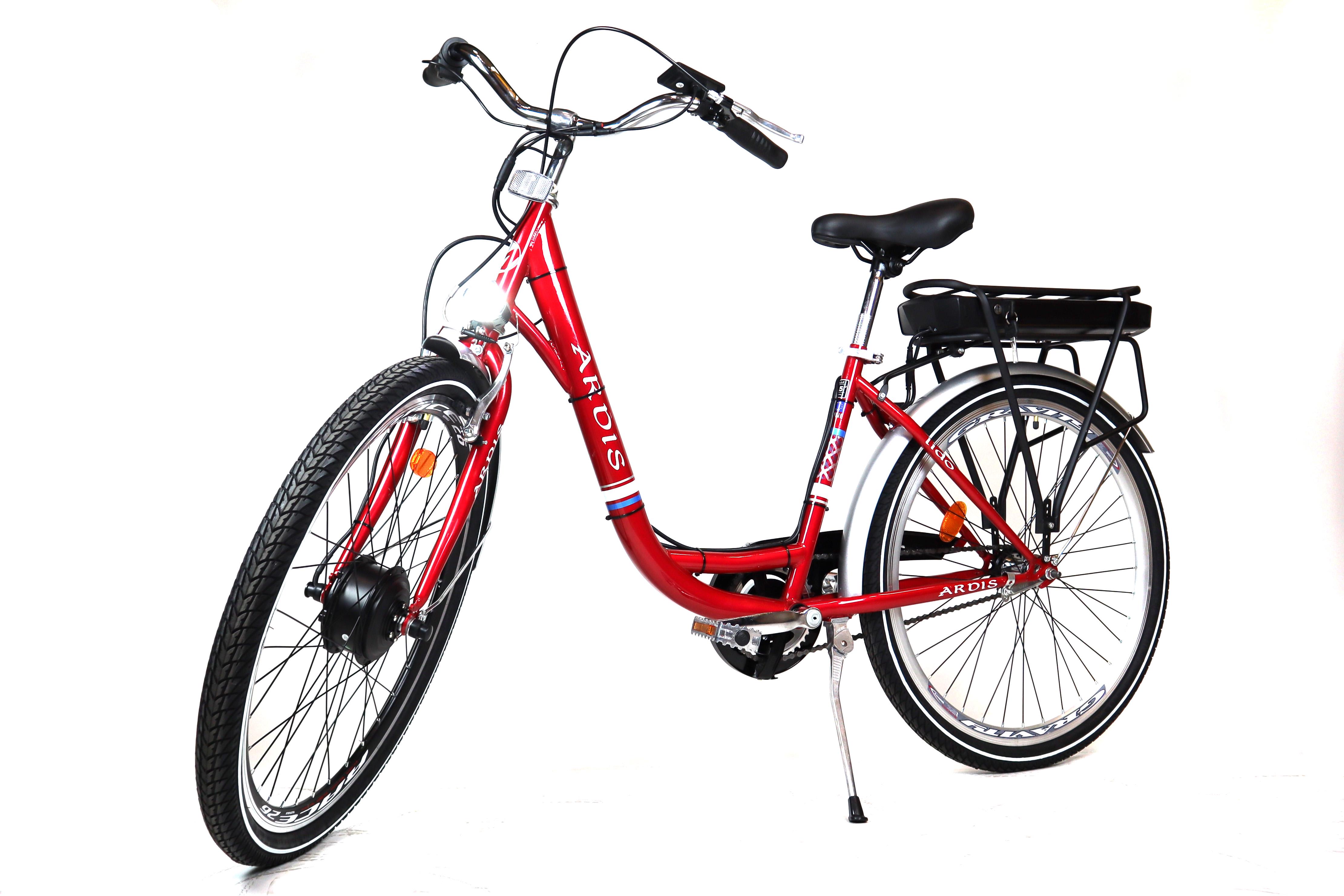 Електровелосипед A002 LIDO 26 колесо 36 В 350 Вт 12 Ач З LCD пультом керування Червоний (10124345) - фото 7