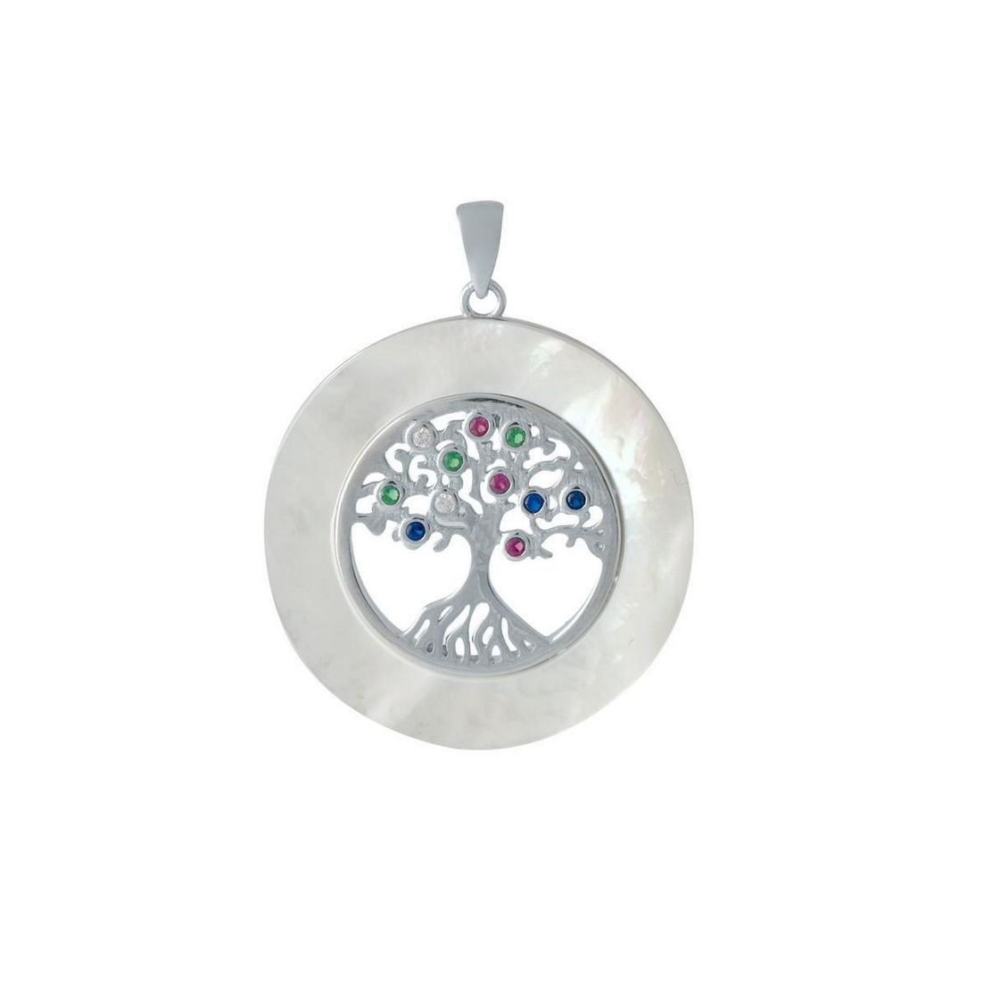 Срібна підвіска Tiva з перламутром (1999691)