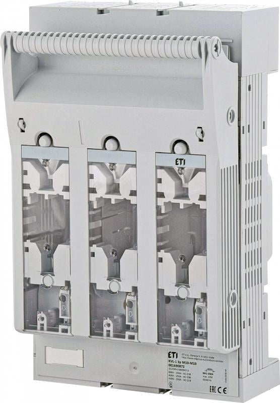Разъединитель ETI KVL 1 3P 250A 690 V клеммы M10-M10 (1690872)