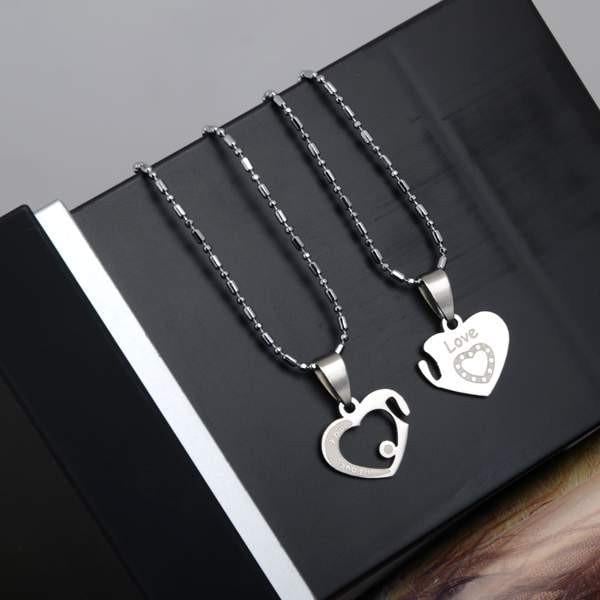 Парные кулоны для для двоих из нержавеющей медицинской стали (PP-089)