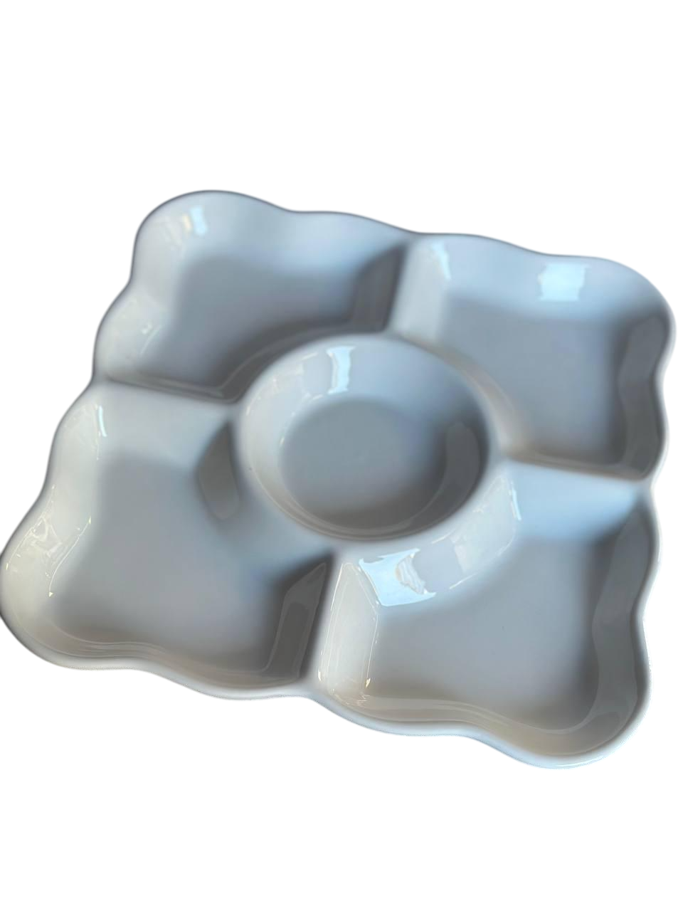 Менажниця TS Kitchen керамічна 24 см 5 секцій Білий (24628290)