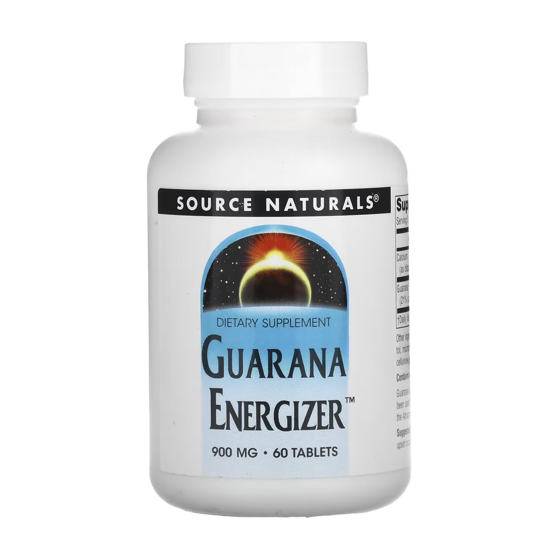 Гуарана Source Naturals Guarana Energizer 60 таб. 900 мг