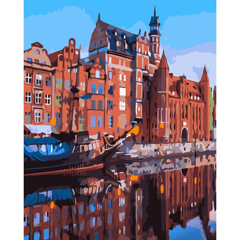 Картина по номерам Strateg Премиум Набережная в Европе 40x50 см (GS715)