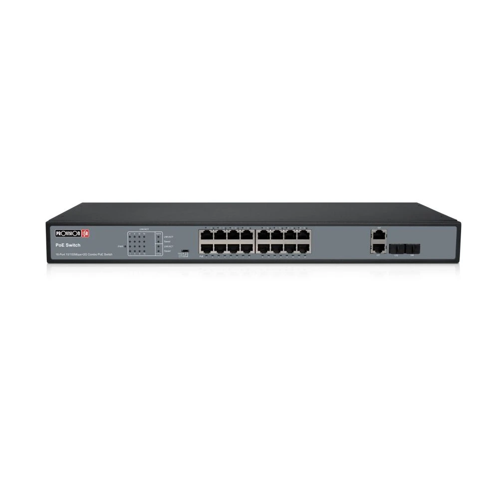 Коммутатор неуправляемый PoE Provision-ISR PoES-16250C+2Combo-V2 с 16 портами PoE Коммутатор неуправляемый PoE Provision-ISR PoES-16250C+2Combo-V2 с 16 портами PoE