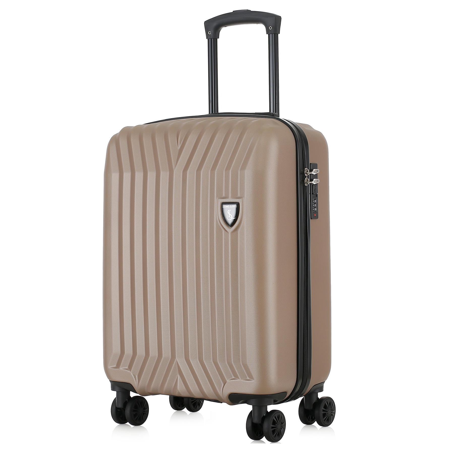 Чемодан маленький SEMI LINE T5985-3 ABS-пластик 20 дюймов 42 л для ручной клади Шампань