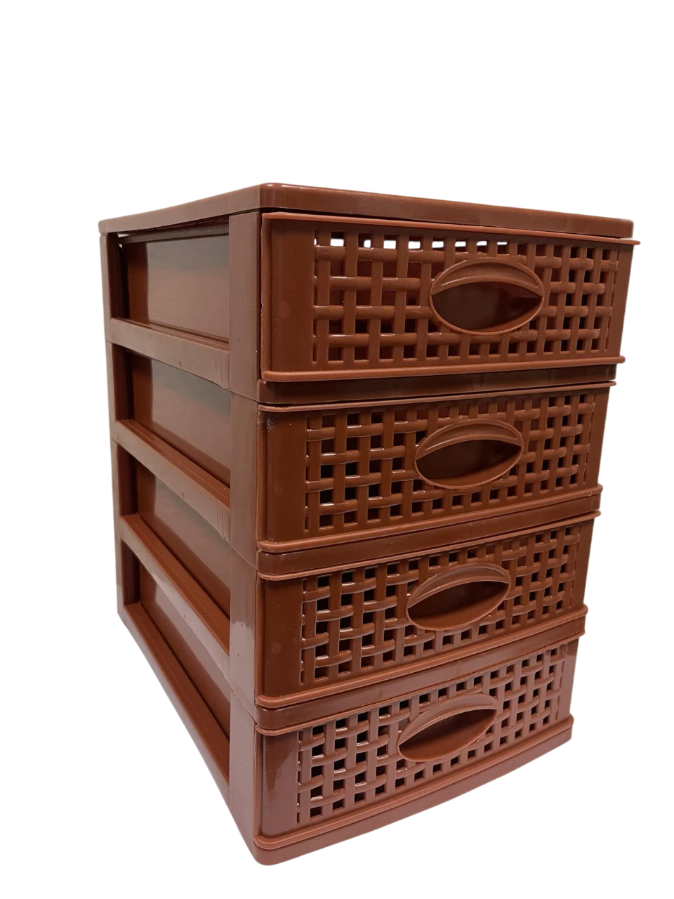 Комод мини ластиковый Консенсус ROTANGE 4 ящик 27х19х26,5 см Коричневый (28790325)