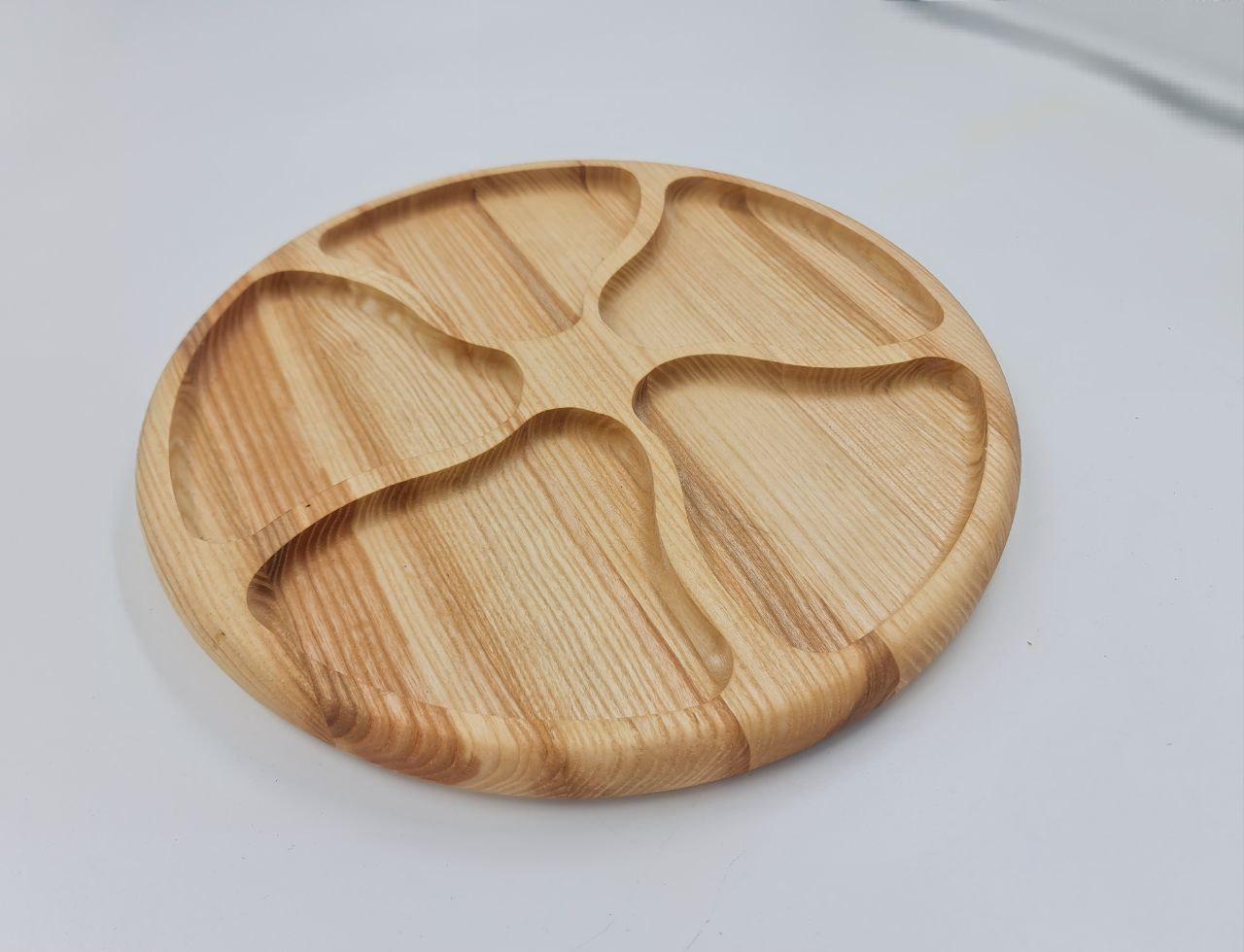 Менажниця з дерева для сервірування закусок і нарізок d30 (IN48) - фото 3 Менажниця з дерева для сервірування закусок і нарізок d30 (IN48) - фото 3