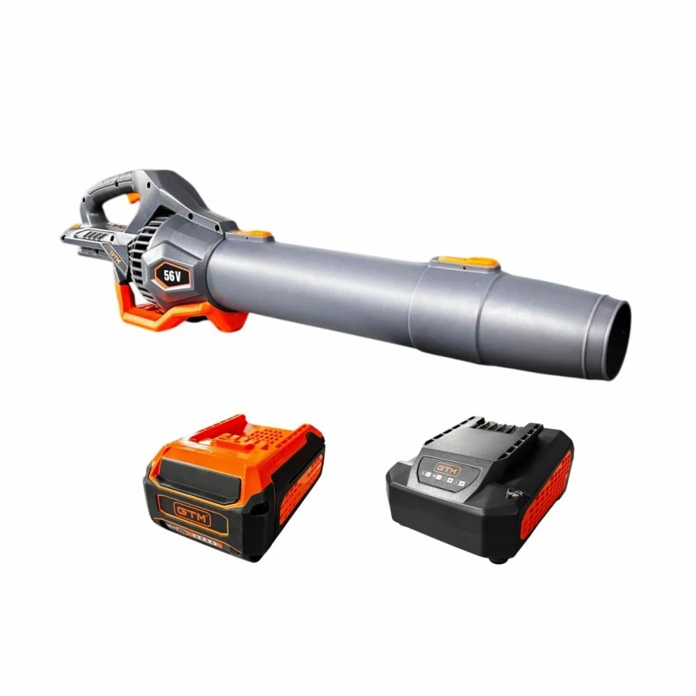 Повітродув акумуляторний GTM AB56/1374BL KIT 85 м/с 22,9 м3/хв BL GTM 56 В комплект Повітродув акумуляторний GTM AB56/1374BL KIT 85 м/с 22,9 м3/хв BL GTM 56 В комплект