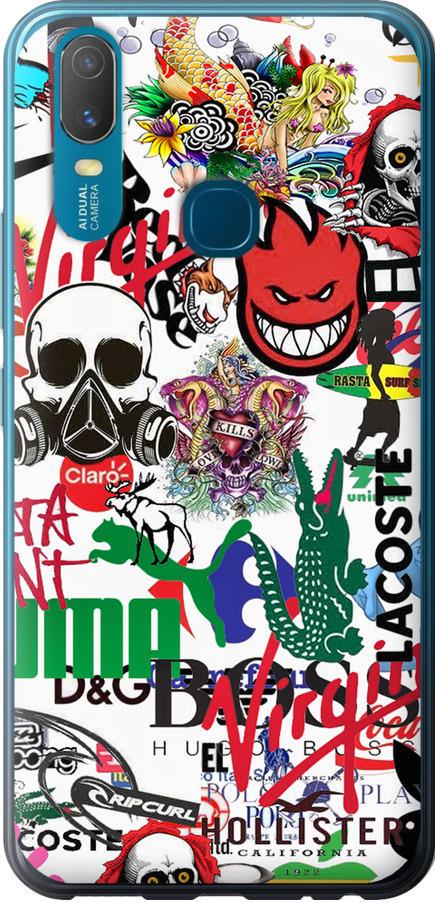 Чехол на Vivo Y11 Many different logos (4022t-629-42517)