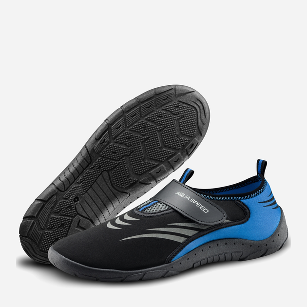 Аквашузы Aqua Speed AQUA SHOE MODEL 27A 7609 р. 37 Черный/Серый/Флуоресцентный Желтый (642-27B 37) - фото 4