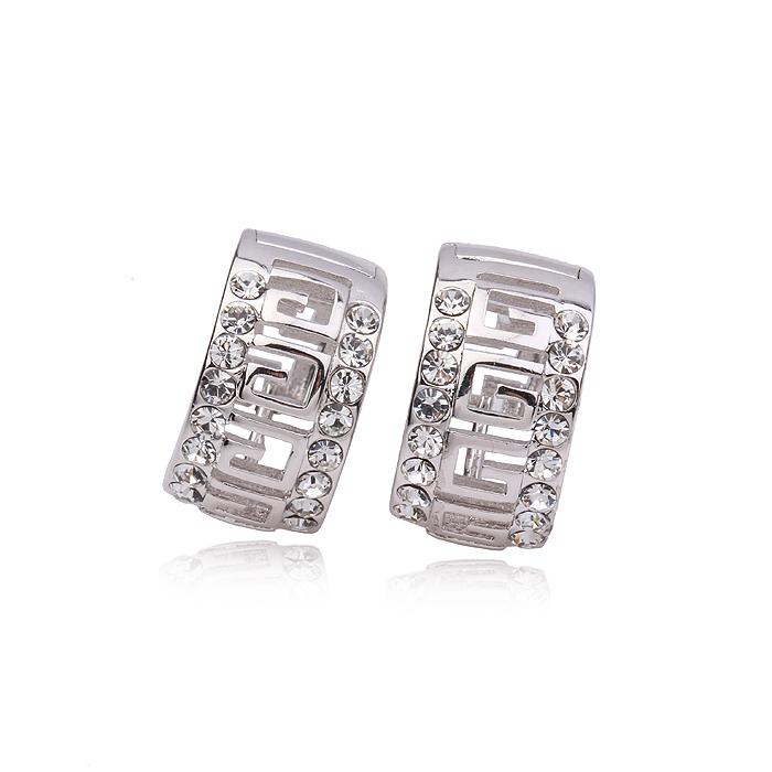 Серьги с цирконами X21542 Белый