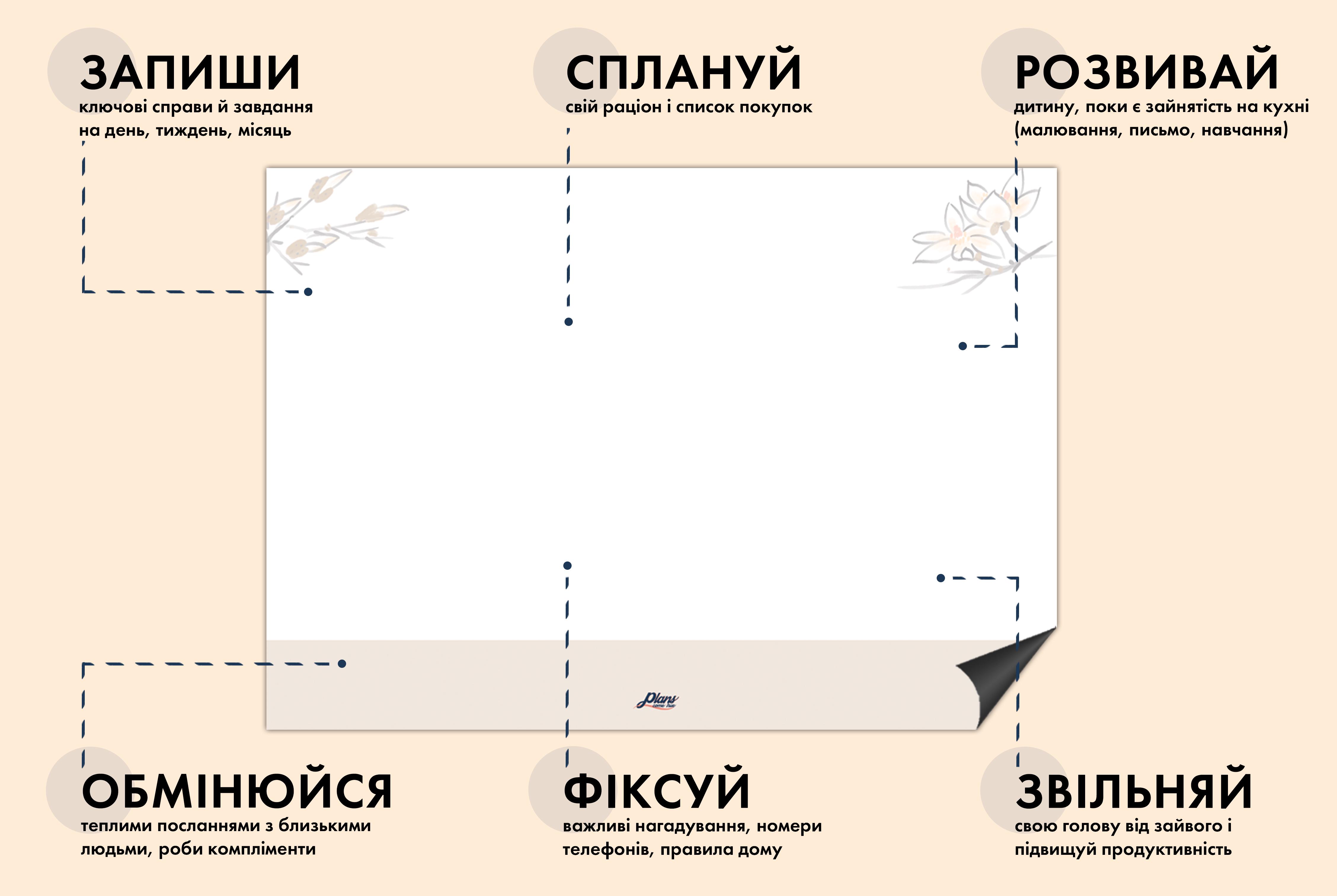 Магнитный планер Plans Come True Восточный вайб без сетки А3 42х30 см Белый (PCT037) - фото 6