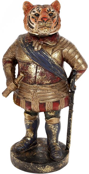 Фигурка декоративная Благородный Тигр 21,5 см полистоун Бордо/Золото (BD-419-245)