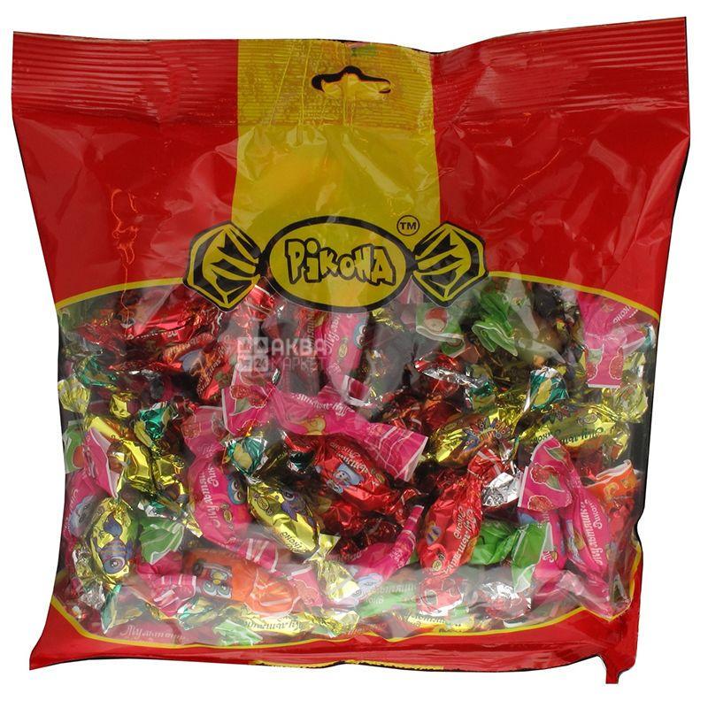 Карамель м'яка Ріконд Мультяшка асорті малина/вишня/лимон/апельсин/яблуко 1 кг (32225)