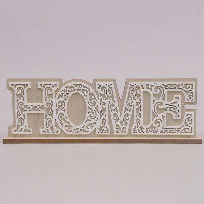 Надпись деревянная Flora HOME (24726)