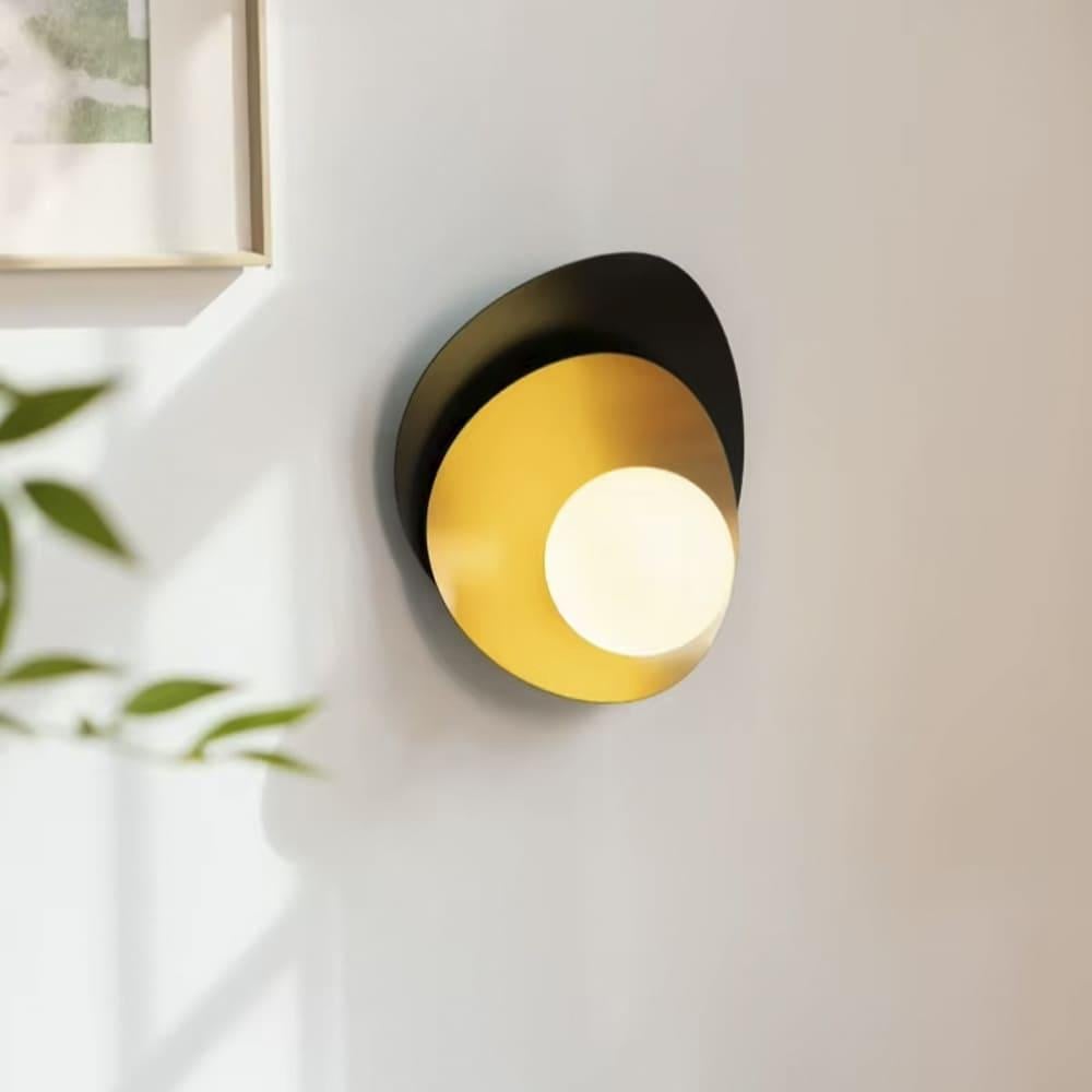 Бра с белым плафоном 32х18 см Латунь/Черный (WCO11-250*300)