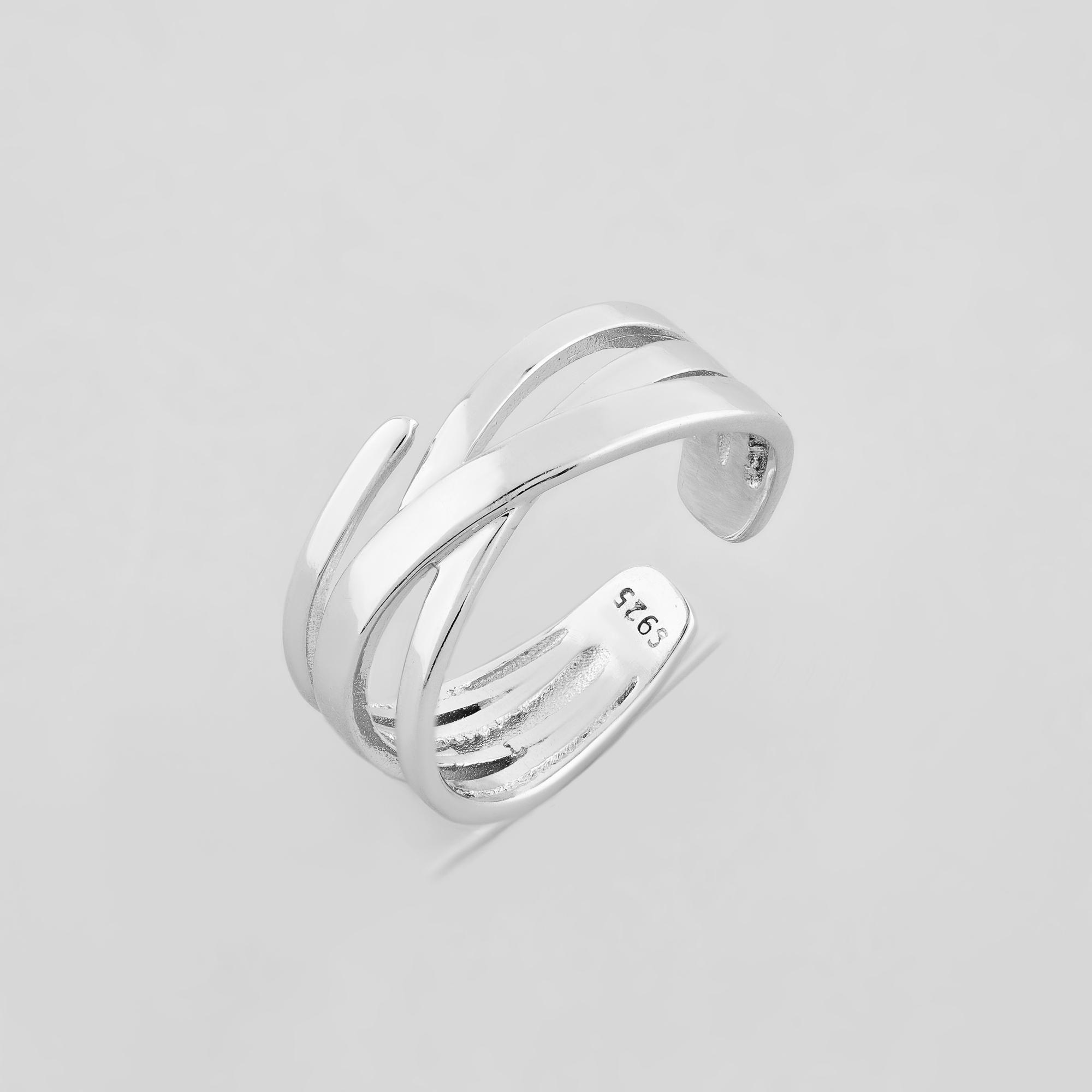 Серебряное кольцо Minimal Послание (510422)