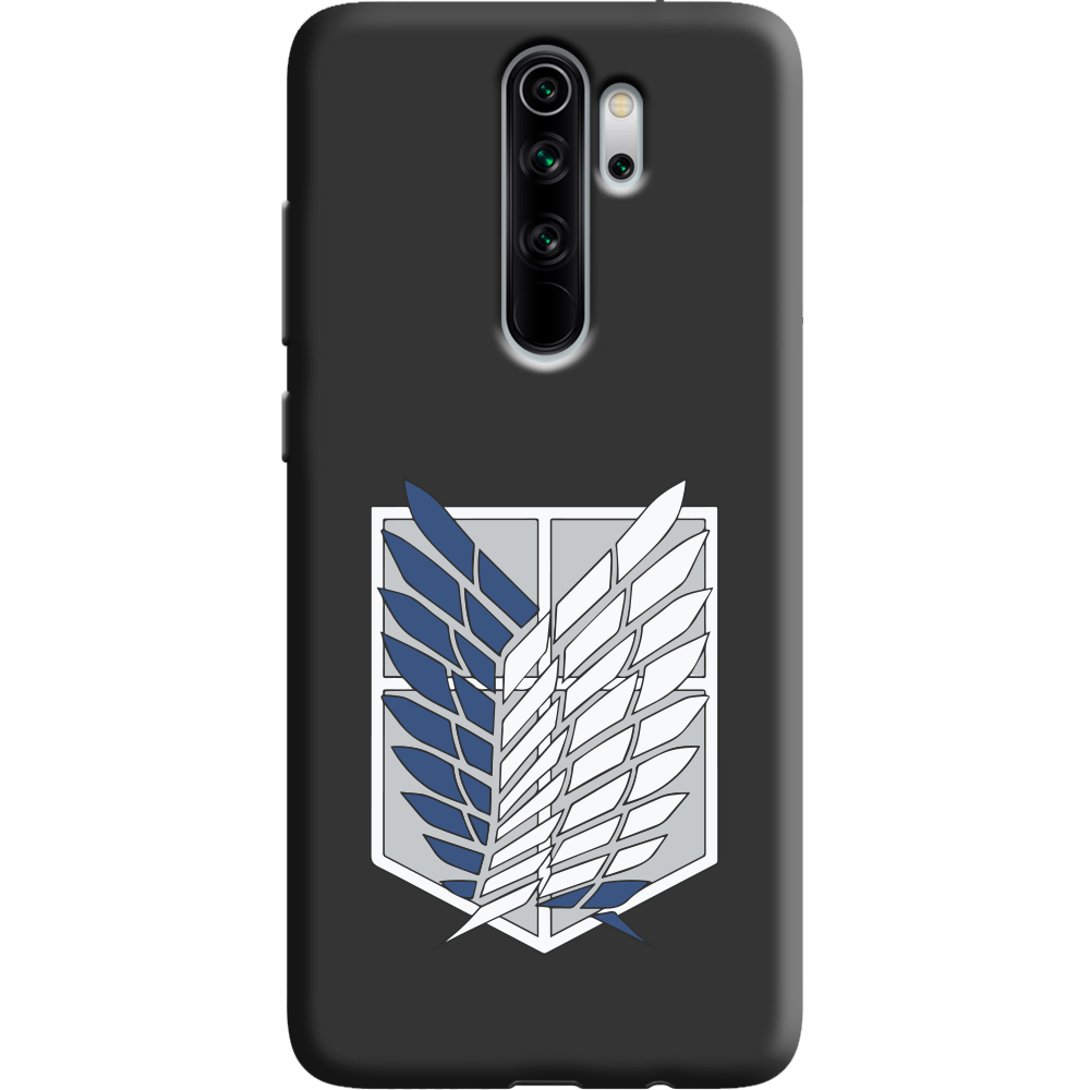 Чехол Boxface Xiaomi Redmi Note 8 Pro Атака Титанов Крылья Свободы Черный силикон (38222-bk88-38664)
