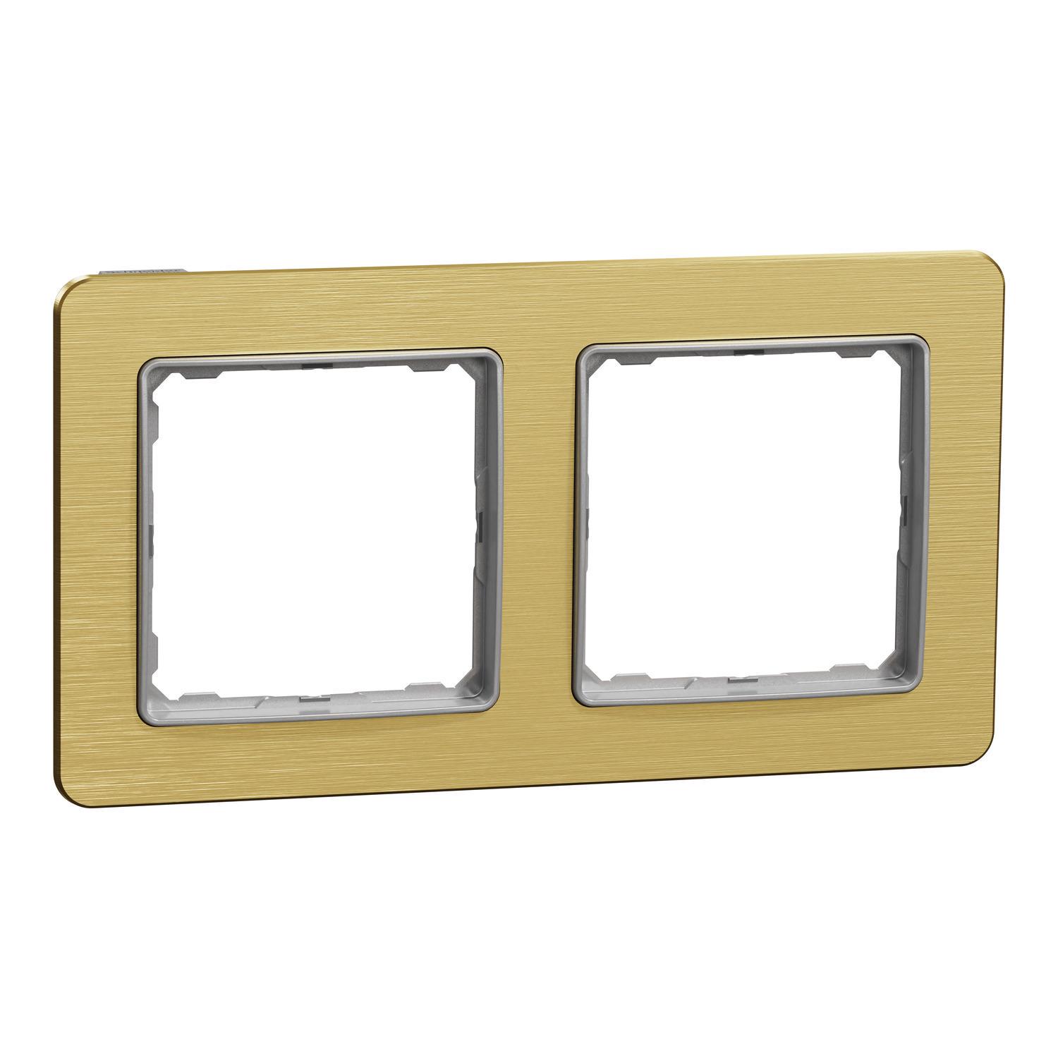 Рамка двухместная Schneider Electric Sedna Elements Золотой матовый (SDD371802)