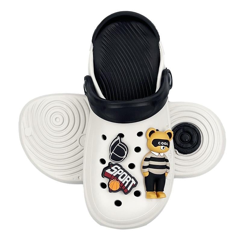 Сабо женские с джибитсами 90753-1 p. 36-37 23-23,5 см Белый с черным